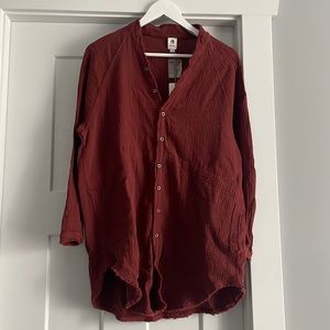 Oversized linen button up.   Size small